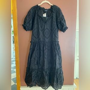 NWT Black Eyelit Dress